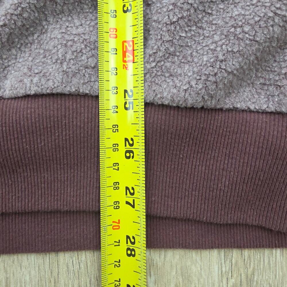 BKE Sherpa Quarter Zip Pullover Men XL Red Brown Colorblock Utility Fleece - Picture 8 of 11
